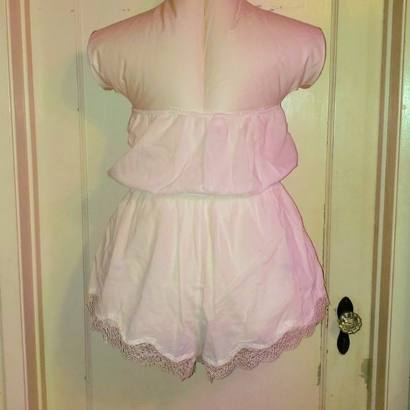 Large VTG Victoria's Secret Dream Angels white cotton lace Romper - Picture 4 of 7